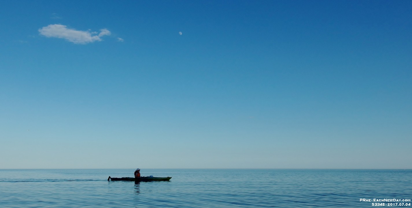 53348CrLeReDe - Evening kayak with Beth on Lake Ontario (Duffins Creek toward Pickering)